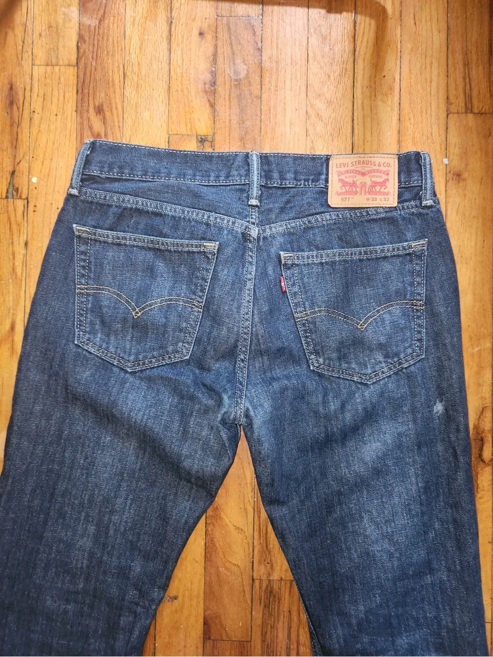 Levi's Men's Blue Straight-Leg Denim Jeans - 527